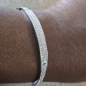 Givenchy Dazzling Silver Crystal Bracelet Women New